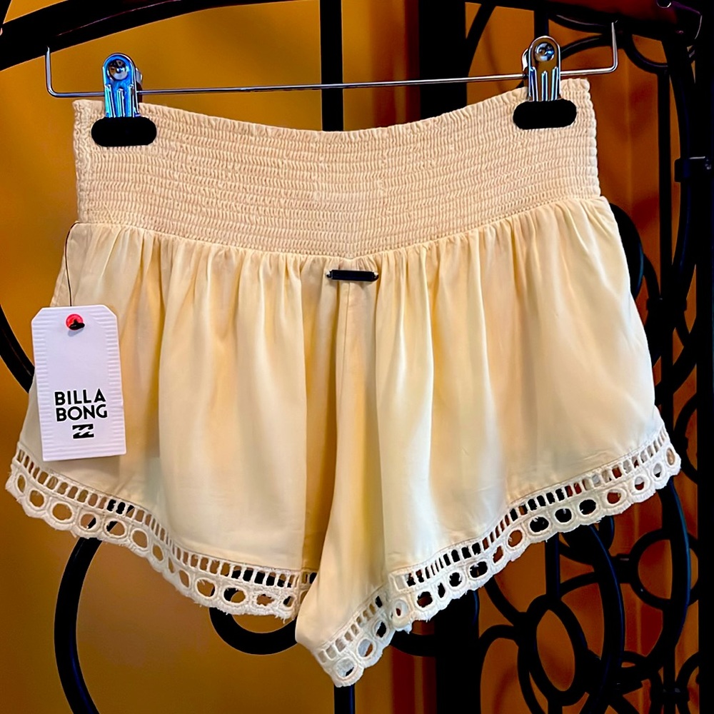 BILLABONG Summer Skies Yellow Embroidered Shorts - Picture 5 of 12